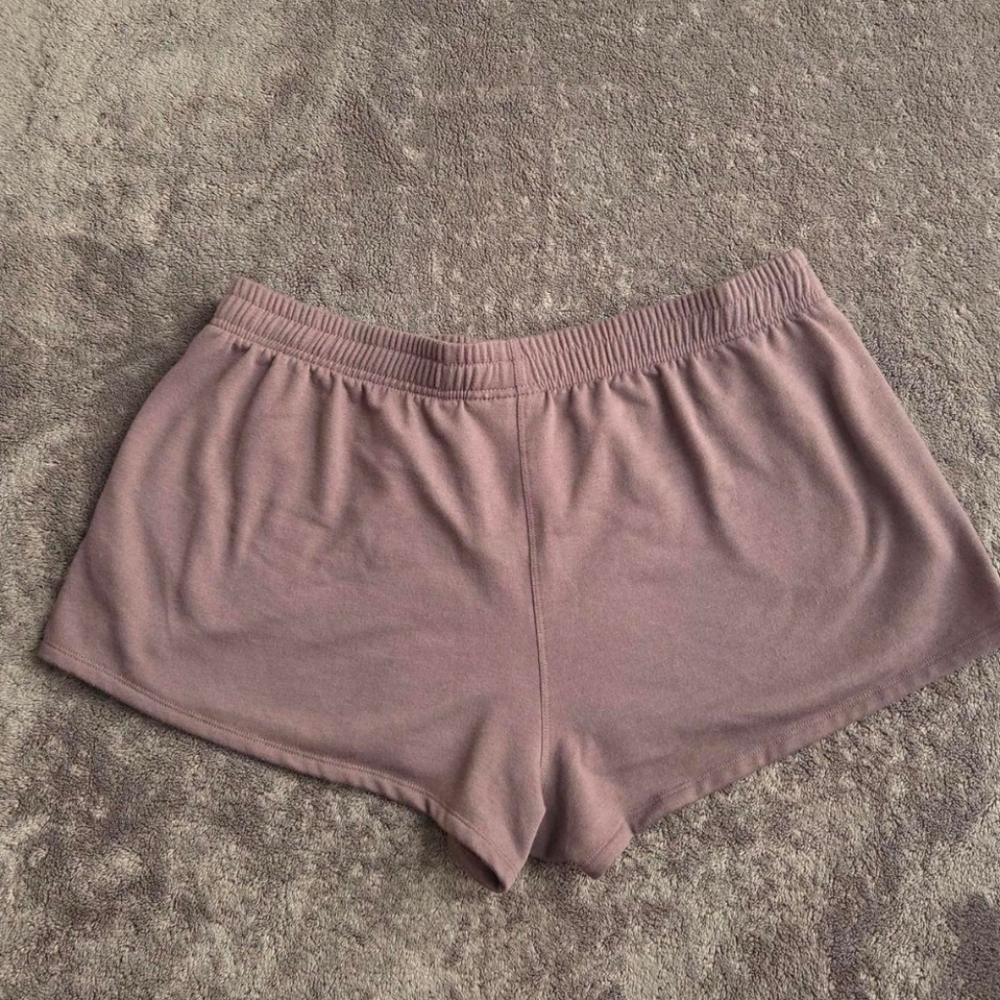 Brown Super Soft Cozy Lounge Fleece Lined Shorts Athleisure Sleep Size XL - Picture 4 of 5